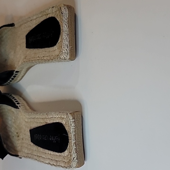 JEFFREY CAMPBELL Suede Bow Tie Slip On Sandals Flats Slippers Espridelles - Picture 5 of 7